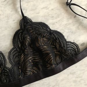 Aritzia Talula Bralette, Black, Size XS
